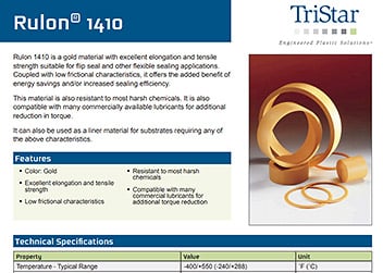 Rulon 1410 Spec Sheet