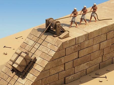 ancient egyptian pulley illustration