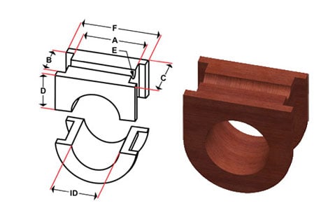 conveyer screw bearing 3D wireframe & render