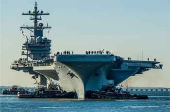 A Nimitz class Navy aircraft carrier