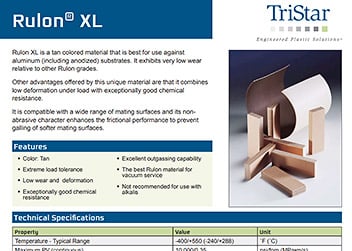 Rulon XL Spec Sheet