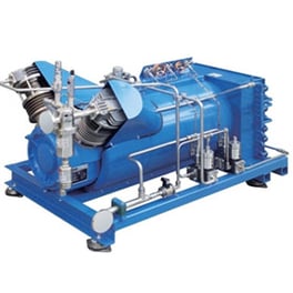 Dry gas piston compressor