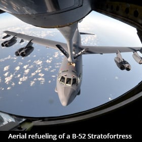 Aerial refueling of a B-52 Stratofortress