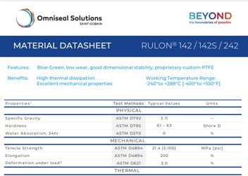 Rulon 142 Material Data